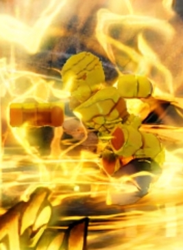 Red Hot Chilly Pepper stand portrait in Bizarre Lineage with electric rush abilities.