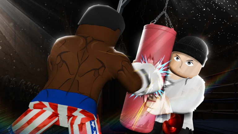 Coach a Fighter official Roblox UPDATE 2 thumbnail showing boxing gym management gameplay