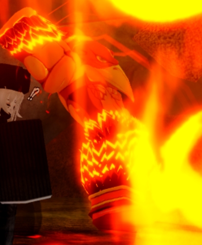 Magician's Red stand portrait in Bizarre Lineage with fire-element ability chain.