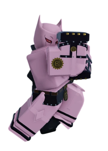 Killer Queen stand portrait in Bizarre Lineage with bomb-centric combo pressure.