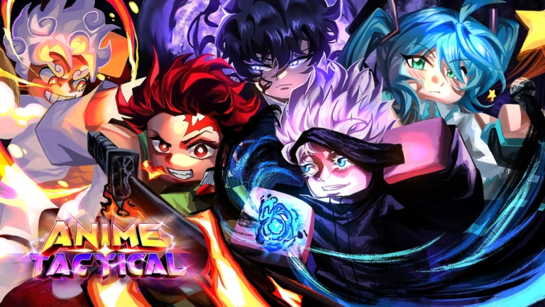 Anime Tactical Simulator battle scene with anime units deployed on a Roblox map