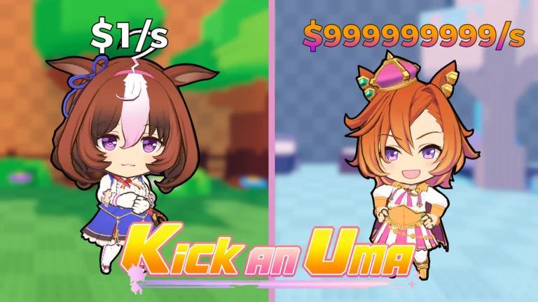Kick an Uma gameplay showing a horse girl launched down the distance kick track